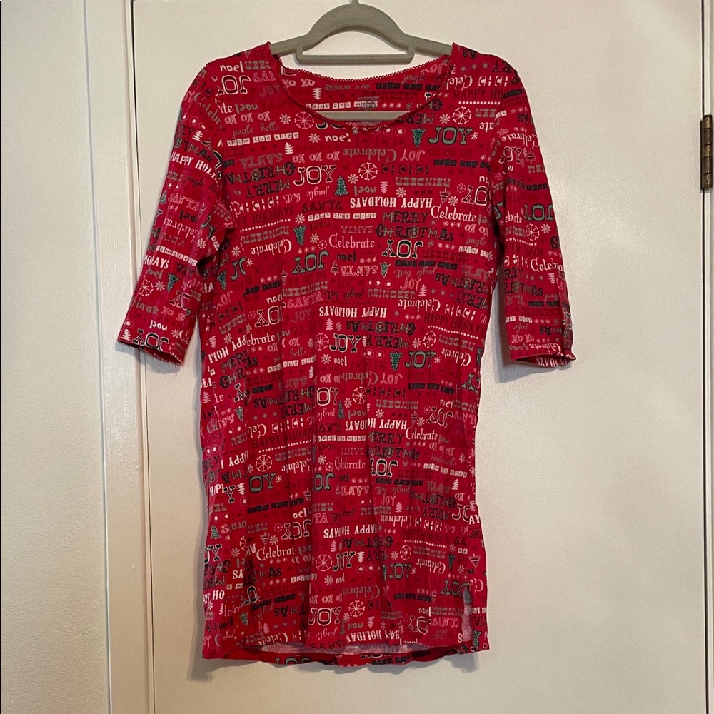 Christmas Print Pajama Dress